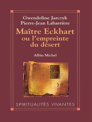 cover image of Maître Eckhart ou l'Empreinte du désert
